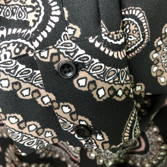 📌 Loft Retro Design A-Line Dress with Ruffle Hem and Long Sleeves - Picture 3 of 12